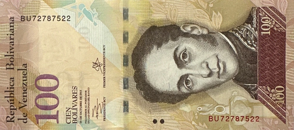 اسکناس ونزوئلا 100 بولیوار ونزوئلا